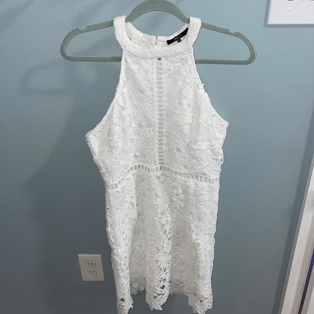White midi dress